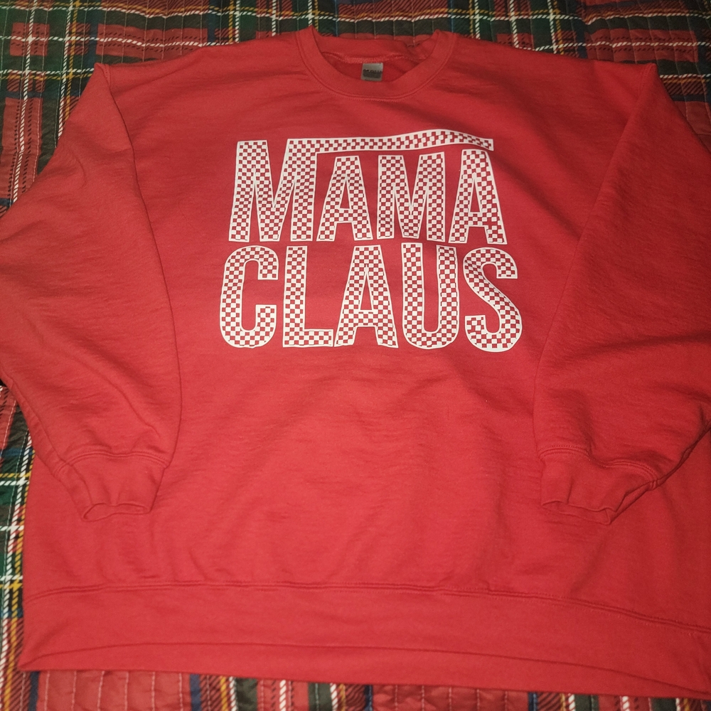 Gildan Red 'Mama Claus' Sweatshirt